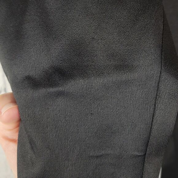 Frame solid noir black le crop mini flare bootcut wool blend trousers pants - Picture 11 of 12